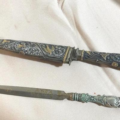 Gaucho Knife And 800 Silver Letter Opener 