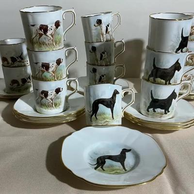 Royal Crown Derby Dematisse Cups And Saucers  