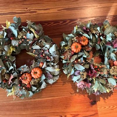 Two Fall Wreaths (21 Inch)