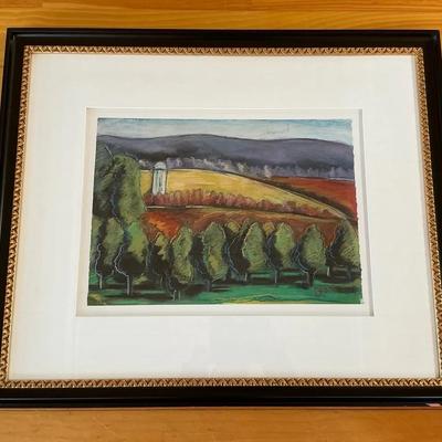 Greg Benson “Hurdles to the Hills” Pastel Painting (33.25 x 27.75)