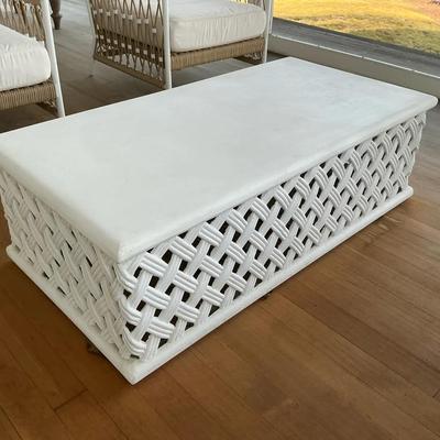 Serena & Lily Anacapa Rectangular Patio Coffee Table (Reconstituted Stone)