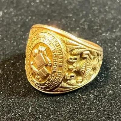 10k Gold 1956 Durham High School Class Ring (Size 6) (8.67 Grams)