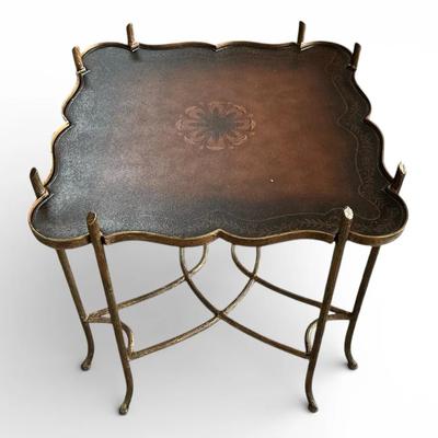 Maitland Smith Metal Framed Accent Table 