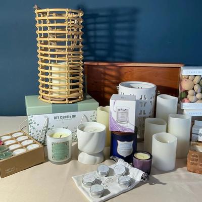 Lot Of Decor Candle, Candle Making Kit And Extras 
