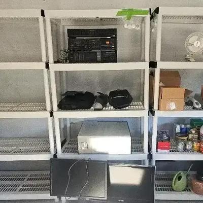 Three Matching 5-Tier Shelving Units