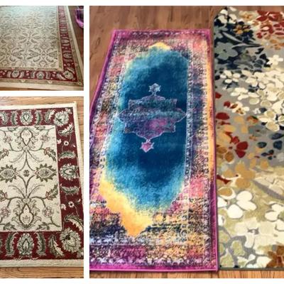 Four Olefin Area Rugs Including 8' x 11' Rug and Two Runners