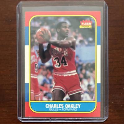 1986 Fleer Basketball Card. Charles Oakley - Chicago Bulls. Card #81
