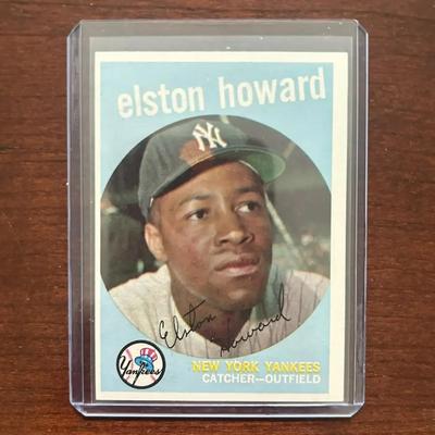 1959 Topps Baseball Card. Elston Howard - New York Yankees. Card #395