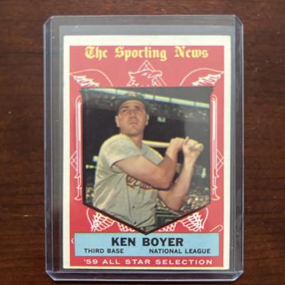 1959 Topps Baseball Card. Ken Boyer - All Star. Card #557