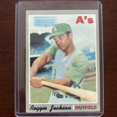 1970 Topps Baseball Card. Reggie Jackson - Oakland Athletics. Card #140
