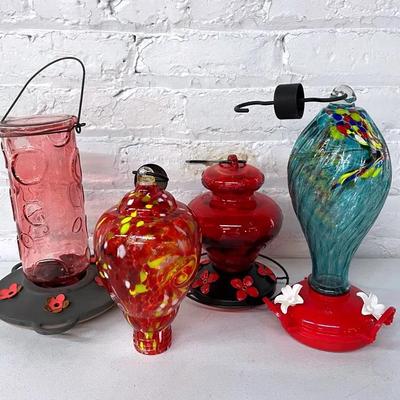 Four Hummingbird Feeders
