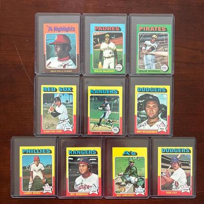 1975 Topps Mini Baseball Cards. Willie Stargell, Willie McCovey, Lou Brock, and More