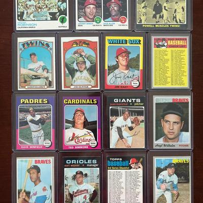 1970s Vintage Topps Baseball Cards. Johnny Bench, Frank Robinson, Dave Winfield, and More