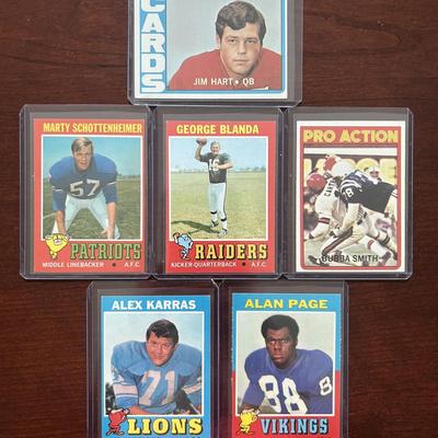 1971 & 1972 Topps Football Cards. George Blanda, Alan Page, Bubba Smith, and More
