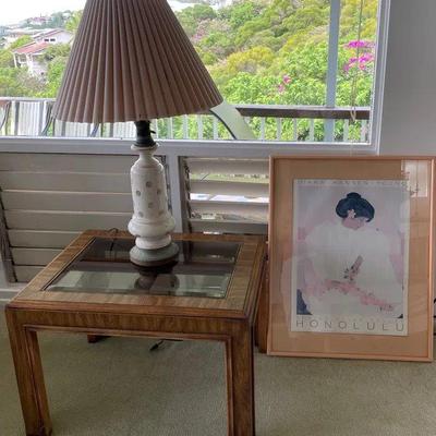 KVS066 - Diana Hansen -Young Print, Ceramic Lamp, End Table