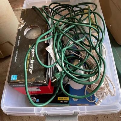 KVS035 - Mystery Lot Light Bulbs Cord Extensions
