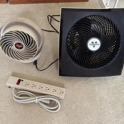 KVS092 - Vornado Fans (2) + Power Strip