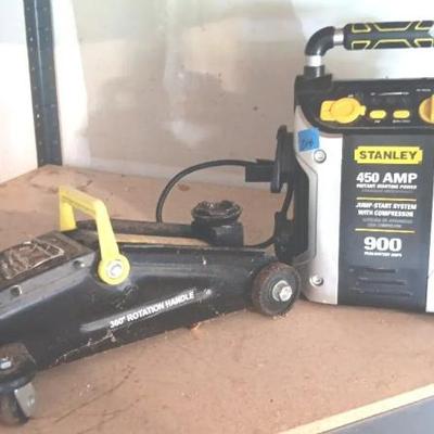 KVS016 Stanley Jump Start Unit With Compressor & Torin 2-ton Capacity Car Jack
