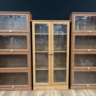 Shelving Cabinets With Glass Doors