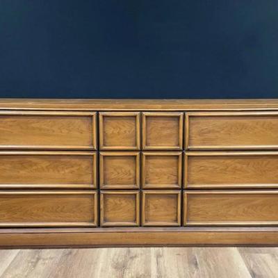 Mid Century Solid Wood Dresser