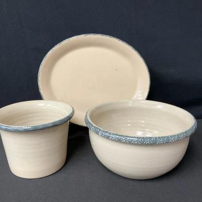 Stoneware Crock Serving Pieces