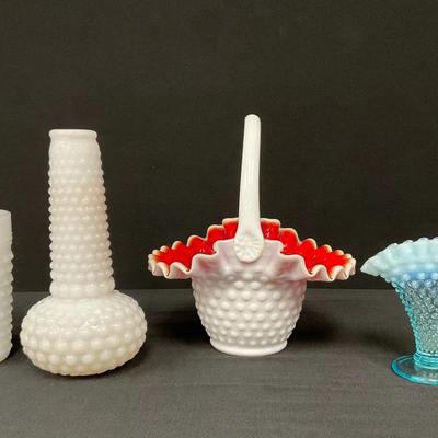 Hobnail Milk Glass Collection