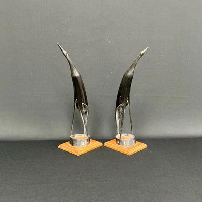 Carved Horn Birds