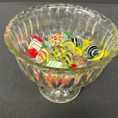 Decorative Glass Candy With Bowl