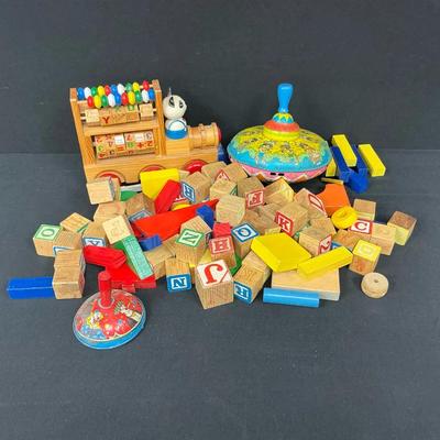 Wooden And Metal Vintage Toys