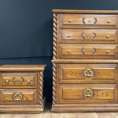 Lea Chest Of Drawers & Night Stand