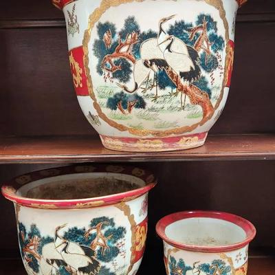 Chinese Planter Trio