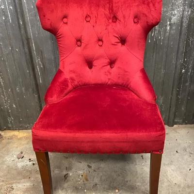 Red Felt Chair 