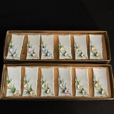 La Fleur Porcelain Place Card Holders