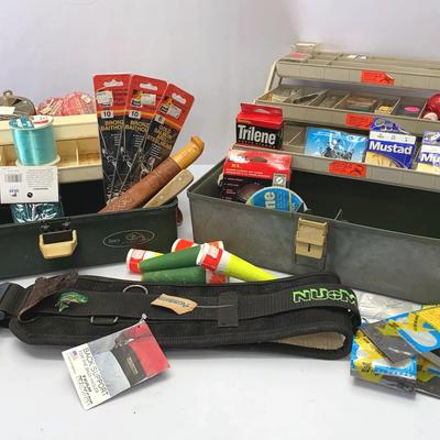 Two Tackle Boxes Full Of Fishing Gear, Back Support For The Bass Angler