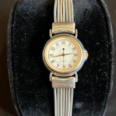 Elegant Eccillsi 925 Sterling Silver 7 Strand Watch With Buckle Clasp 