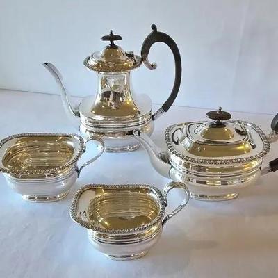 Silverplate On Copper Tea & Coffee Service