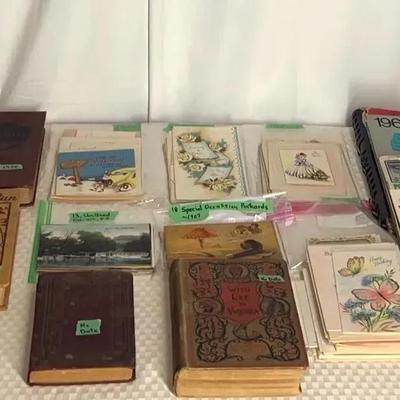 Vintage Books, Postcards, Greeting Cards, Stamps; Huge TX Map