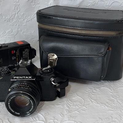 Vintage Pentax MV 35mm Camera and Accessories 