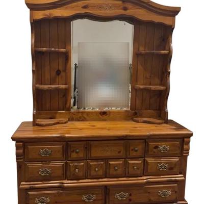 Samuel Lawrence Dresser With Hutch Mirror 