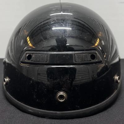 Vintage Black Motorcycle Helmet– DOT Marked – Retro Style