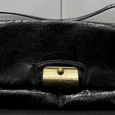 Coach Black Leather Clutch , Made in USA 