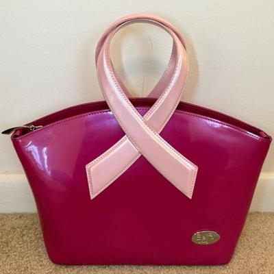 Beijo pink patent leather Breast Cancer Awareness handbag (NWT) 