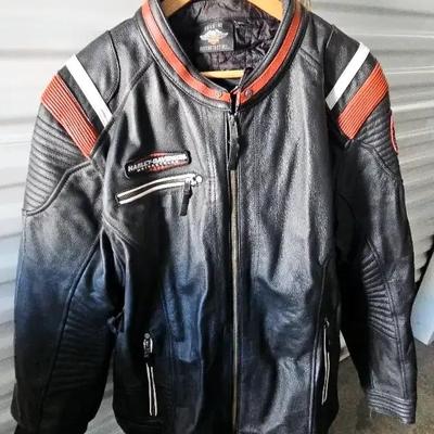 Harley-Davidson Leather Motorcycle Jacket, Size 2XL