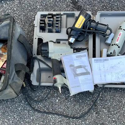 Porter-Cable Brad Nailer with Sander and Wagner Heat Gun Accessories