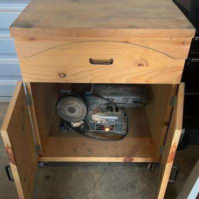 Craftsman Belt & Disc Sander with Wooden Storage Cabinet