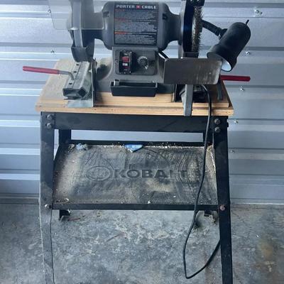 Porter-Cable Bench Grinder with Kobalt Stand
