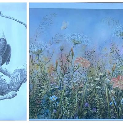 Guy Coheleach Signed Limited Edition Print & R. Dayton Signed Floral Limited Edition Print