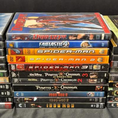 Action Movie DVD Collection Featuring Spider-Man, X-Men, Harry Potter, Lord of the Rings & More