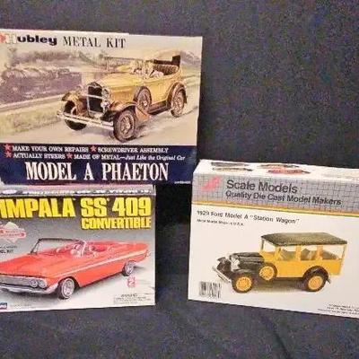 Classic Car Model Kits Featuring Model A Phaeton & ’61 Impala SS