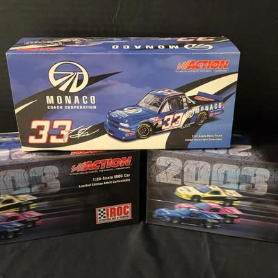 1:24 Scale Racing Model Collection Featuring Tony Stewart Race Truck and IROC Cars